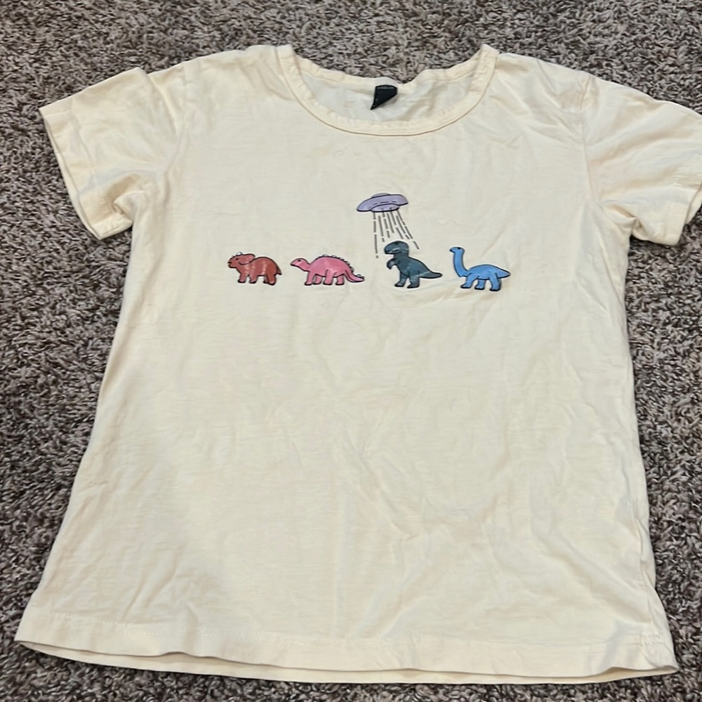 shein dinosaur ufo tee